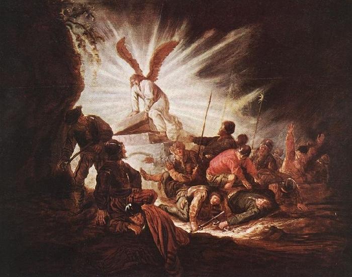 Jacob Gerritsz Cuyp The Angel Is Opening Christ's Tomb oil painting picture